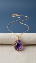 Violet Amethyst Pendant Necklace